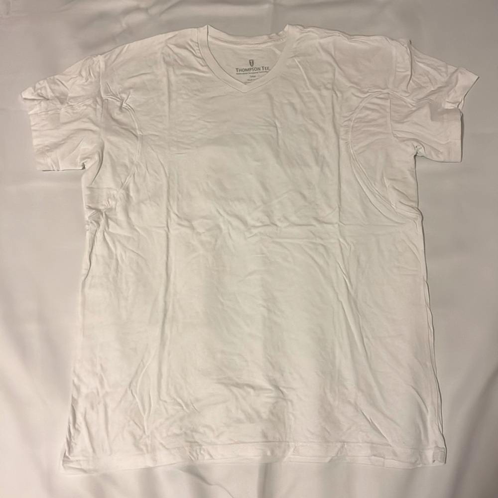 Thompson Tee | White Sweatproof V-Neck Shirt